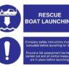 Rescue Boat Launching Påbudsskilt