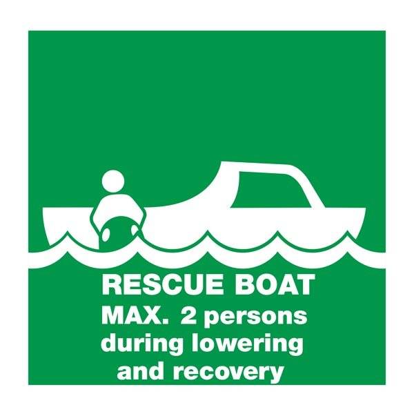 Rescue Boat Max 2 Prs: Redningsskilt