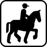 Ridning - piktogram skilt