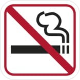 Rygning forbudt piktogram skilt