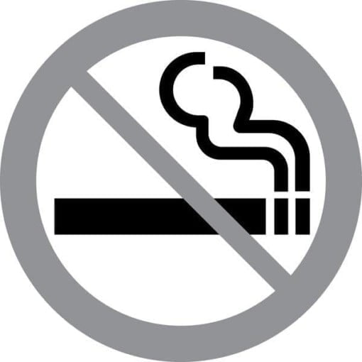 Rygning forbudt Grå. Forbudsskilt
