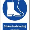 Sikkerhedsfodtøj påbudt skilt