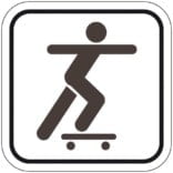 Skating - Piktogram skilt