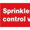 Sprinkler Control Valve: Brandskilt