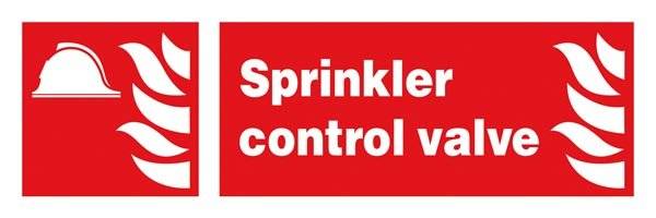 Sprinkler Control Valve: Brandskilt