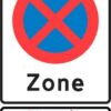 Stopforbuds Zone privat område parkering forbudt overtrædelse vil medføre anmeldelse til politiet Skilt