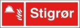Stigrør Brandskilt