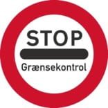 STOP Grænsekontrol. Forbudsskilt