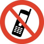 Telefon forbudt skilt