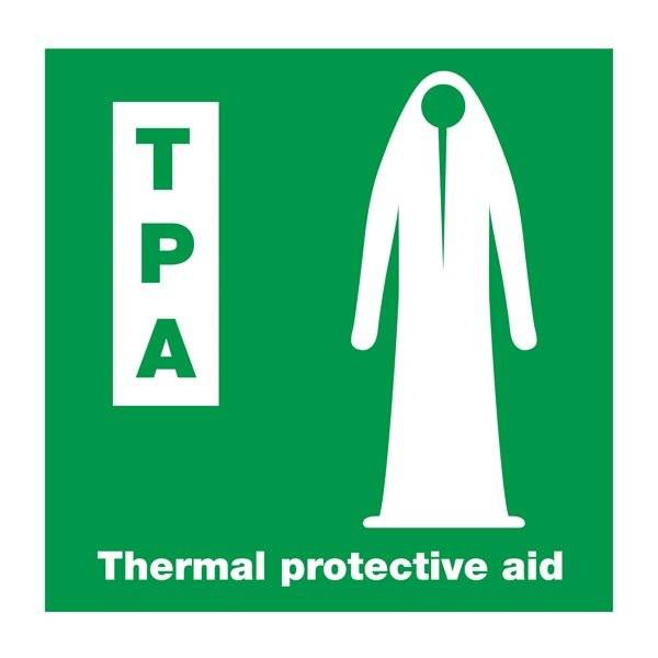 Thermal Protective Aid: Redningsskilt