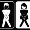 Toilet Sign-male-female. Bygningsskilt