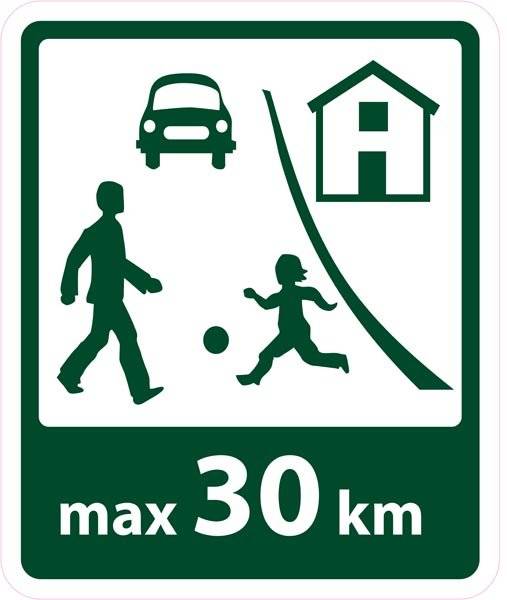 Trafik max25km skilt Trafik max25km skilt