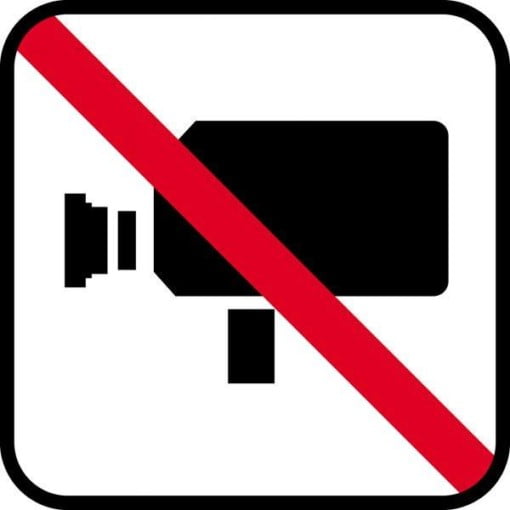 Video forbud - piktogram. skilt