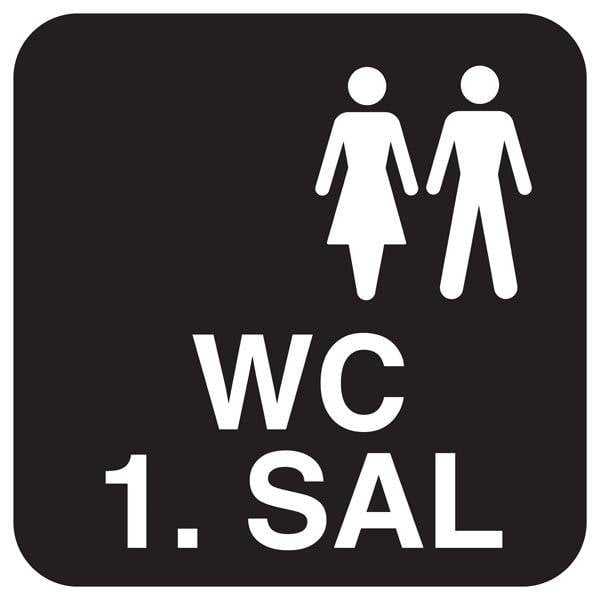 WC 1. SAL. Toiletskilt