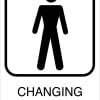 Changing room. Mand. Toiletskilt