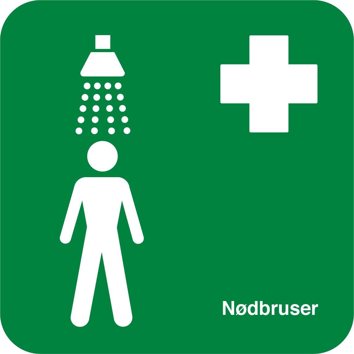 Nødbruser skilt Nødbruser skilt