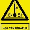 Advarselsskilt - Høj temperatur