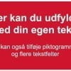 Rød skilt - F format