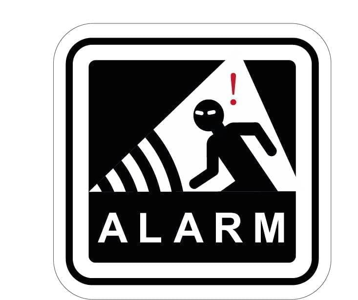 Alarm skilt - Tyverisikring