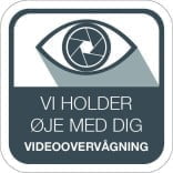 Videoovervågningsskilt - Vi holder øje med dig videoovervågning