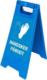 Gulvskilt - Handsker påbudt