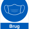 Brug mundbind, blå