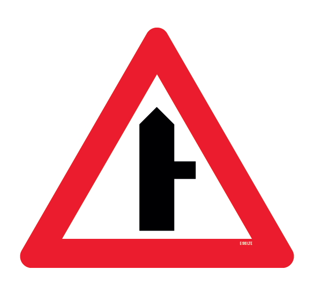 A11 - Farligt vejkryds skilt