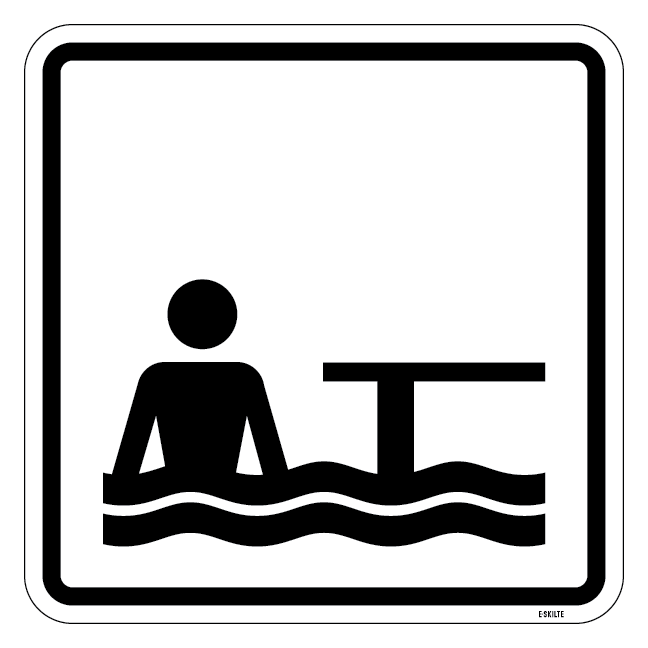 Badebro - Piktogram skilt