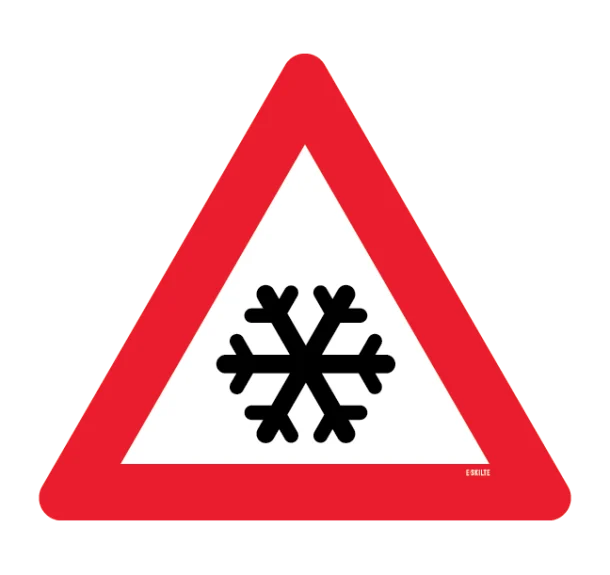 Advarselsskilt - Sne