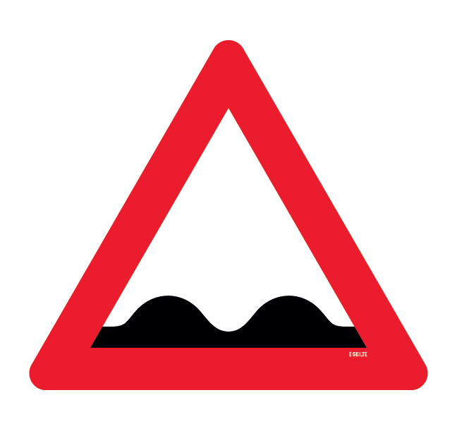 A37 - Ujævn vej skilt