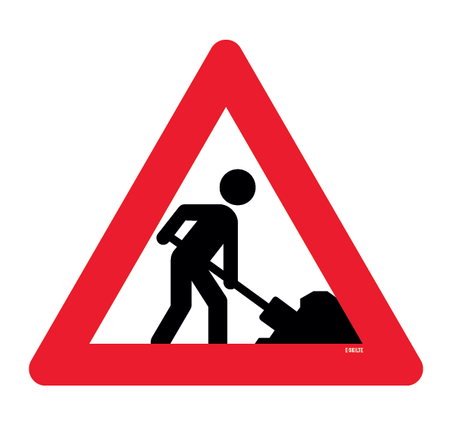 A39 - Vejarbejde skilt