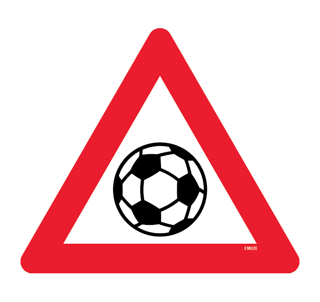 Advarselsskilt - Boldspil