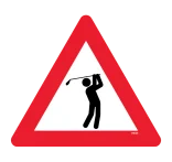 Advarselsskilt - Golf
