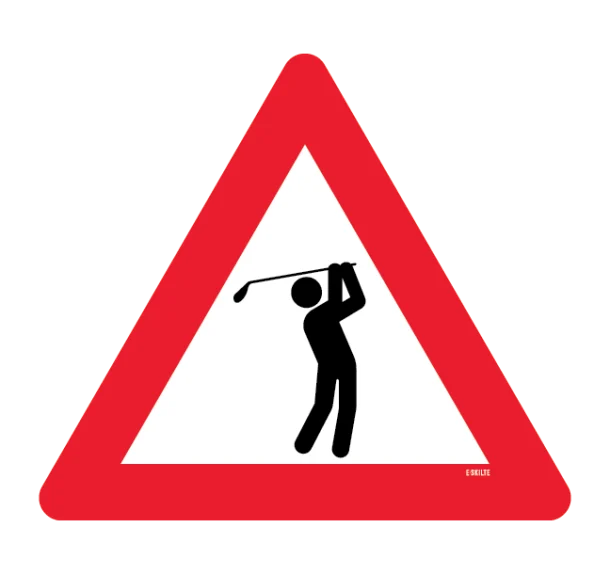 Advarselsskilt - Golf