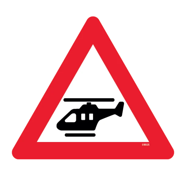 A97 - Lavtgående helikopter skilt