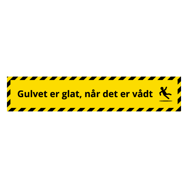 Gulvet er glat, når det er vådt advarselsskilt