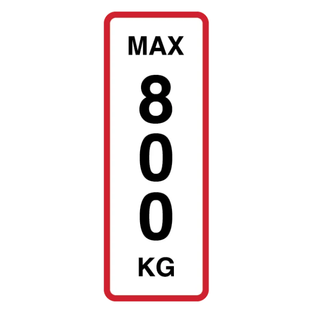 Max 4500 kg. Forbudsskilt