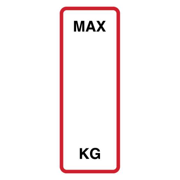 Max 4500 kg skilt