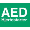 AED Hjerterstarter venstre skilt