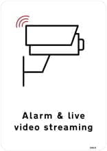 Alarm og live video streaming