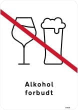 Alkohol forbudt