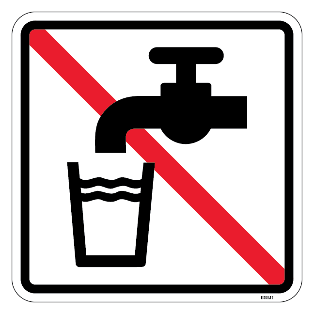 Ikke drikkevand. Piktogram skilt