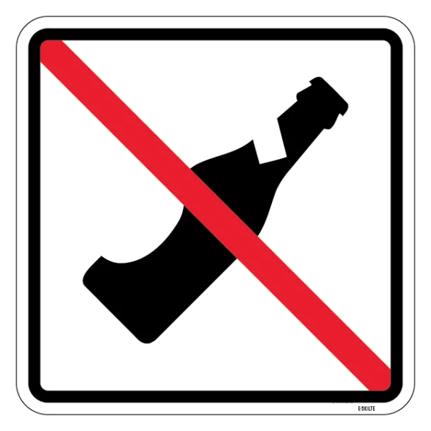 Øl forbud. Piktogram skilt