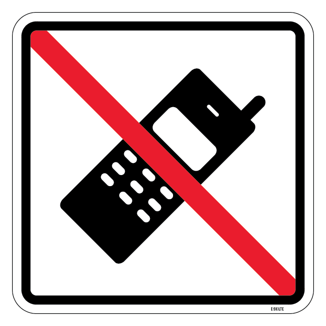 Mobil forbud. Piktogram skilt