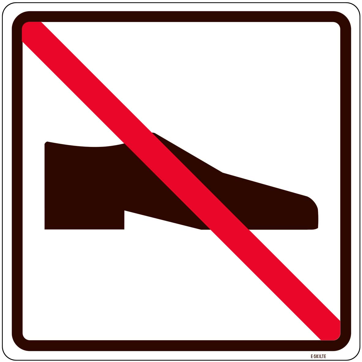 Sko forbud piktogram skilt