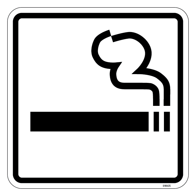 Rygning område piktogram skilt