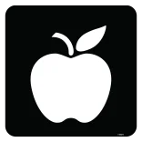 Æble - Piktogram skilt