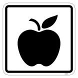 Æble - Piktogram skilt