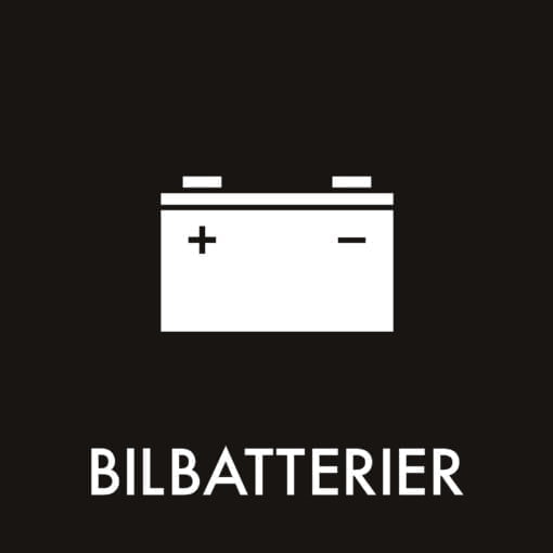 Dansk Affaldssortering - Bilbatterier sort