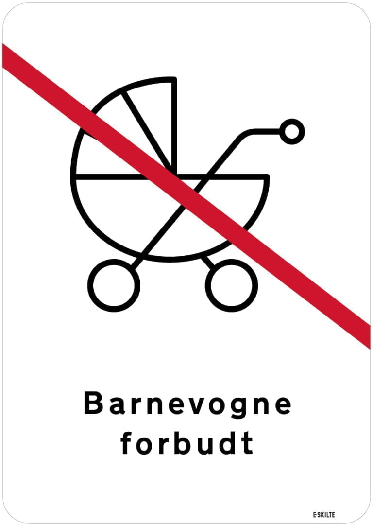 Barnevogn forbudt
